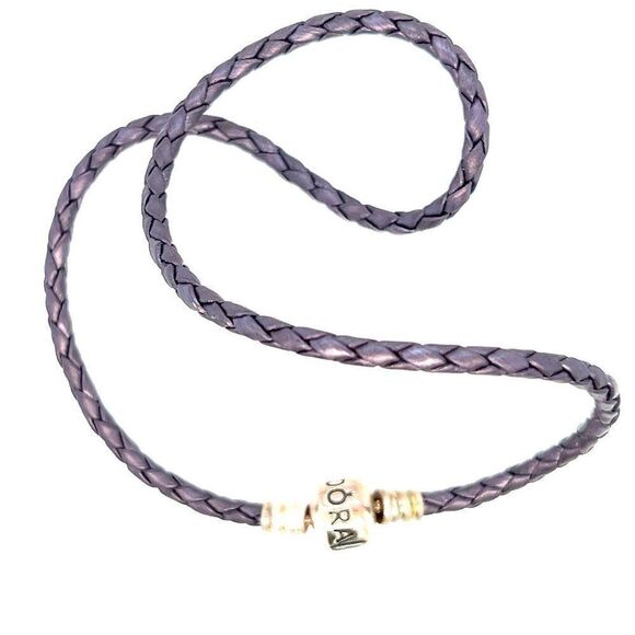 Pandora Purple Leather Double Cord Bracelet - Picture 3 of 3